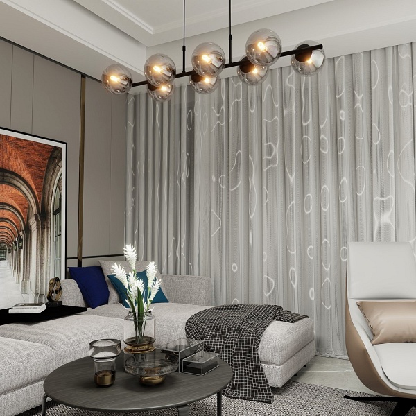 Lampa wisząca RORY 8 GRAFIT