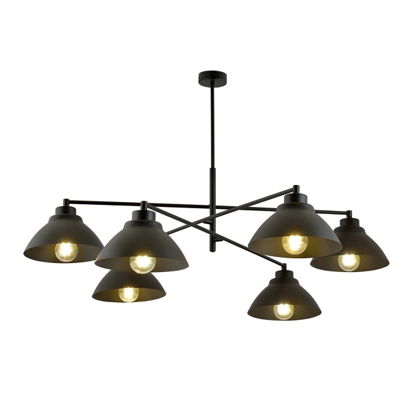 Lampa sufitowa MAVERICK 6 BLACK - Emibig