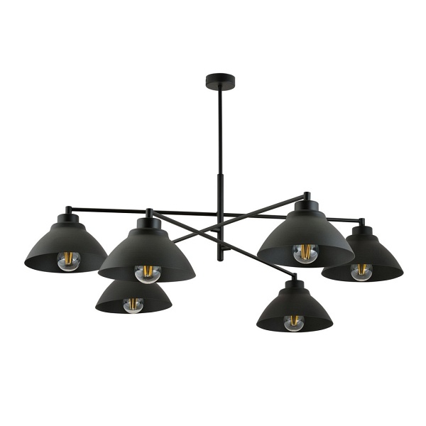Lampa sufitowa MAVERICK 6 BLACK - Emibig