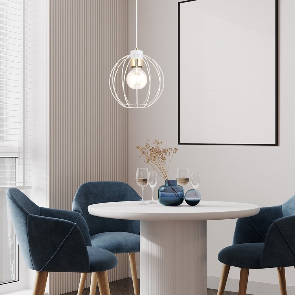 Lampa wisząca GINO 1 WHITE/GOLD