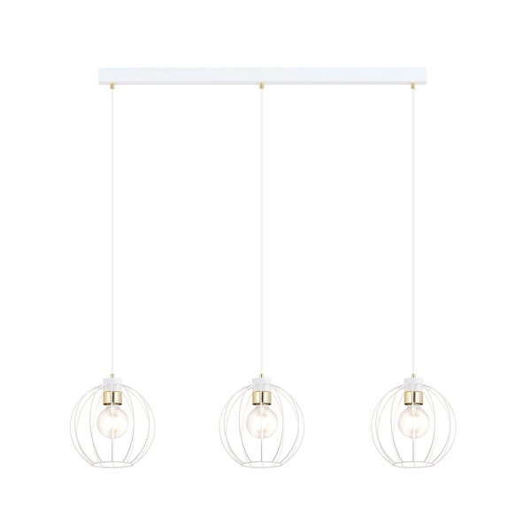 Lampa wisząca GINO 3 WHITE/GOLD