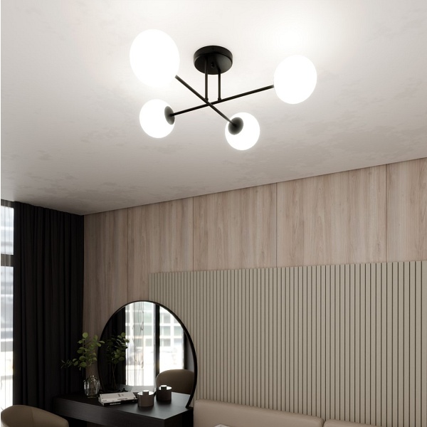 Lampa sufitowa ROMA 4 BL OPAL