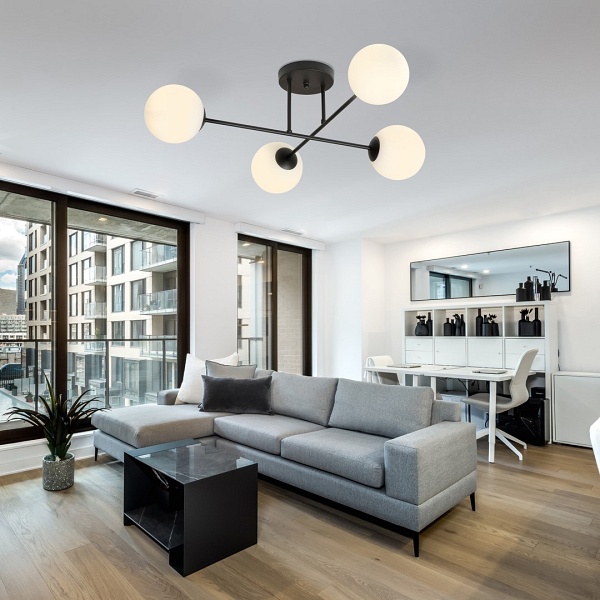 Lampa sufitowa ROMA 4 BL OPAL