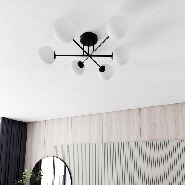 Lampa sufitowa ROMA 6 BL OPAL