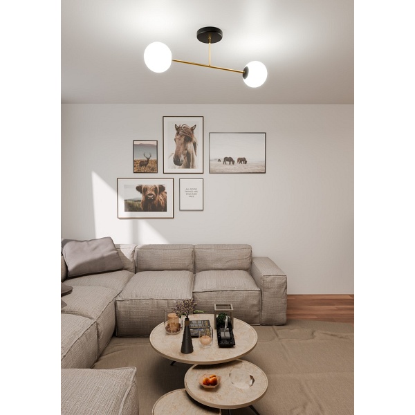 Lampa sufitowa MAGNUM 2 BL OPAL