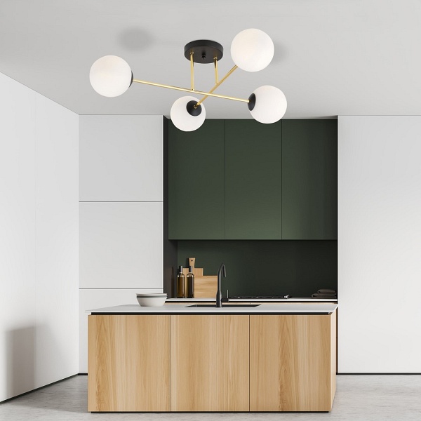 Lampa sufitowa MAGNUM 4 BL OPAL