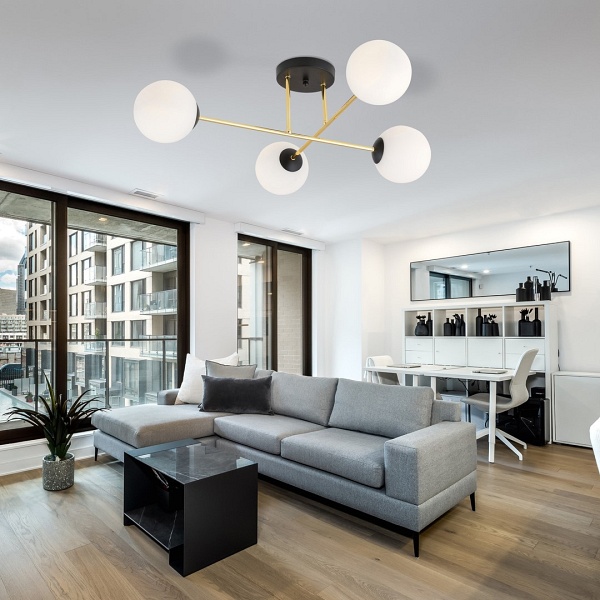 Lampa sufitowa MAGNUM 4 BL OPAL