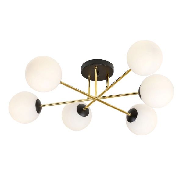 Lampa sufitowa MAGNUM 6 BL OPAL - Emibig