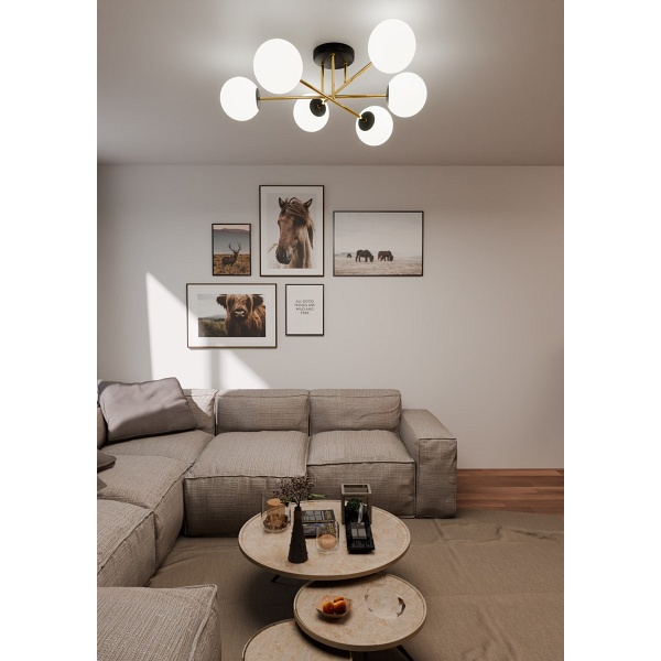 Lampa sufitowa MAGNUM 6 BL OPAL