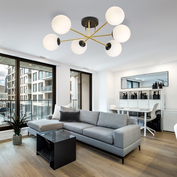 Lampa sufitowa MAGNUM 6 BL OPAL