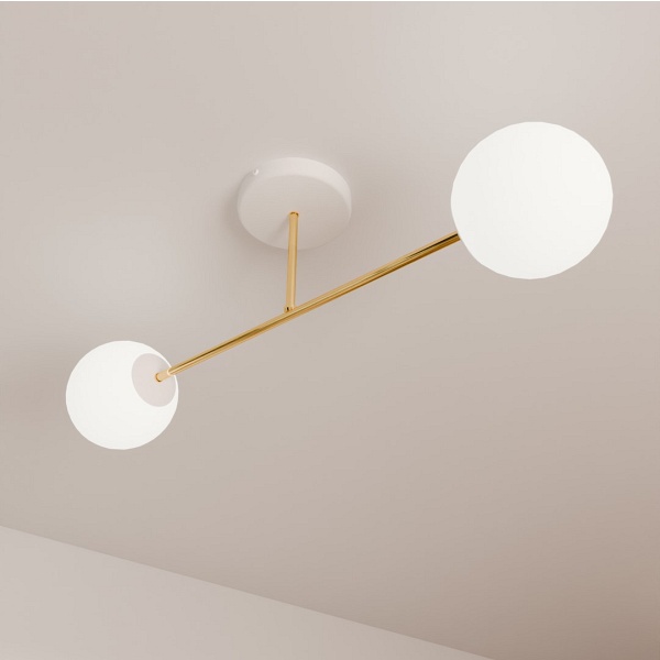 Lampa sufitowa MAGNUM 2 WH OPAL - Emibig