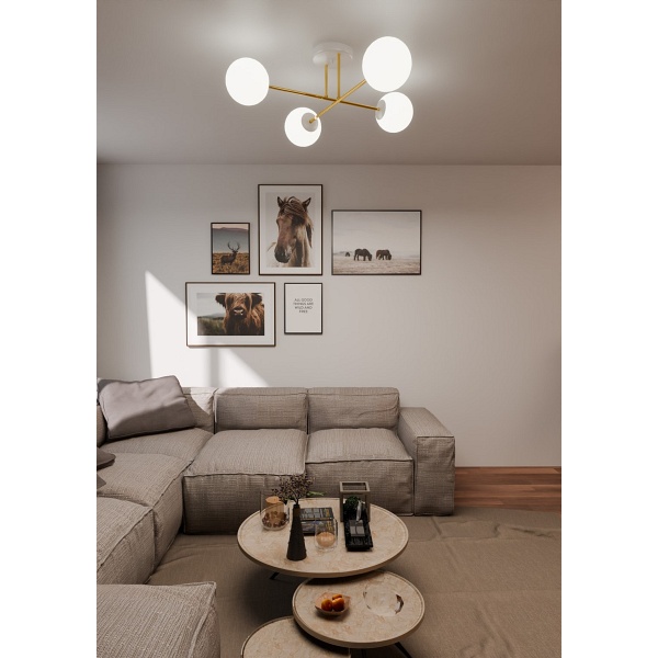 Lampa sufitowa MAGNUM 4 WH OPAL