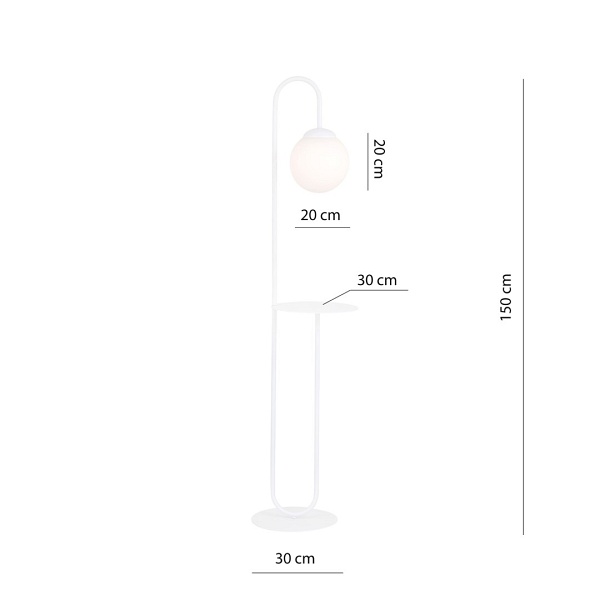 Lampa podłogowa BARI LP WH