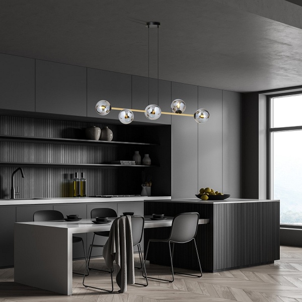 Lampa wisząca GRAVITY 6 BL GRAFIT - Emibig
