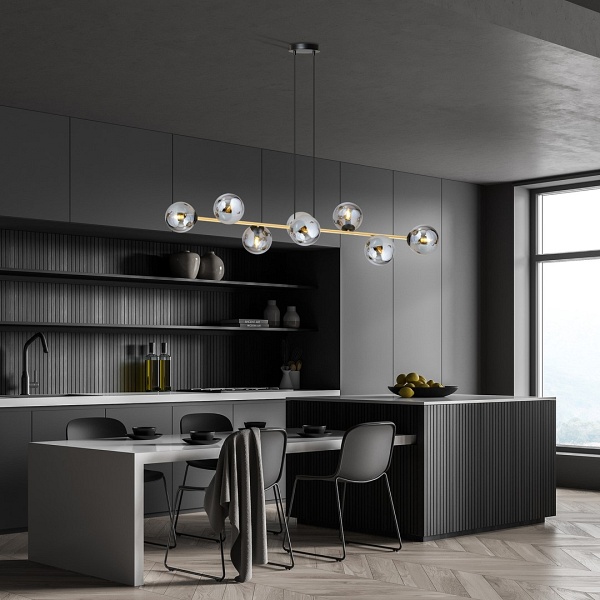 Lampa wisząca GRAVITY 8 BL GRAFIT - Emibig