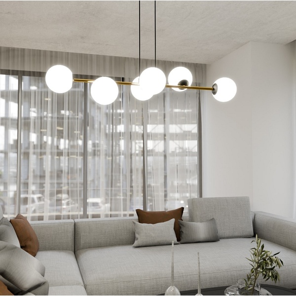 Lampa wisząca GRAVITY 6 BL OPAL