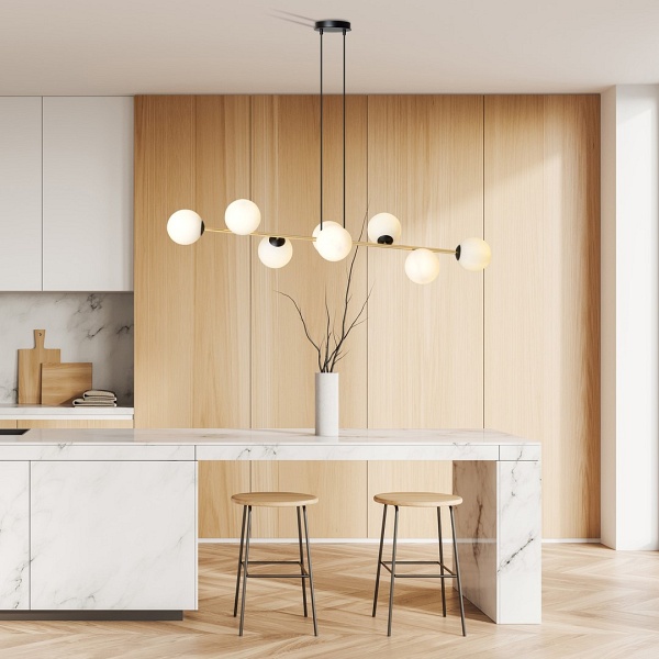 Lampa wisząca GRAVITY 8 BL OPAL - Emibig
