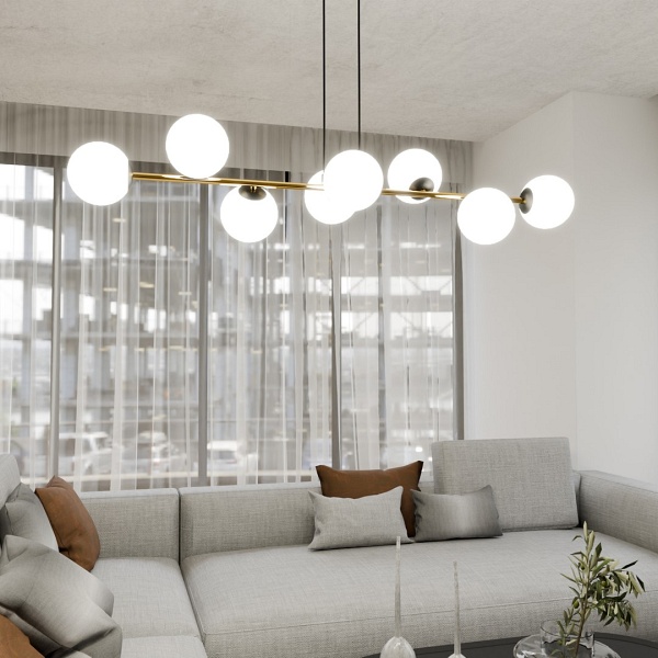 Lampa wisząca GRAVITY 8 BL OPAL