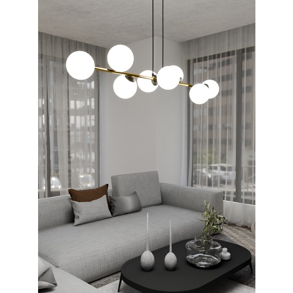 Lampa wisząca GRAVITY 8 BL OPAL