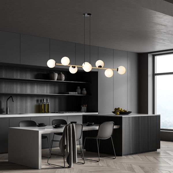 Lampa wisząca GRAVITY 8 BL OPAL