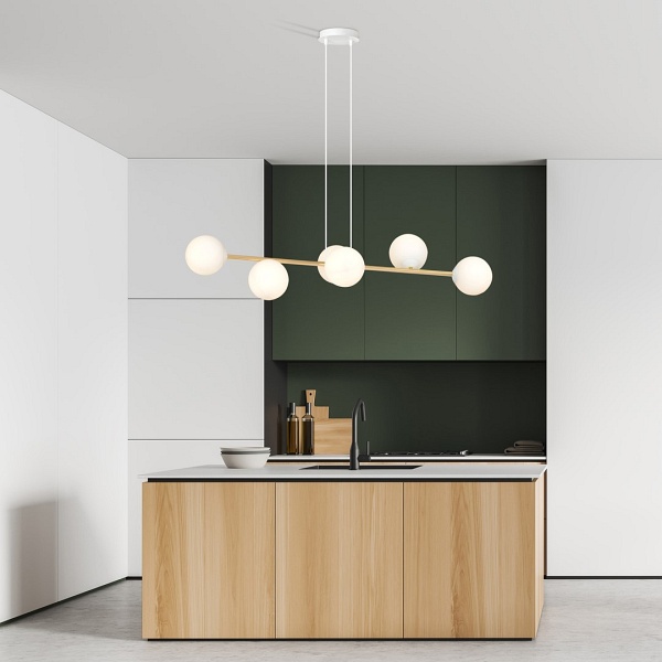 Lampa wisząca GRAVITY 6 WH GOLD - Emibig