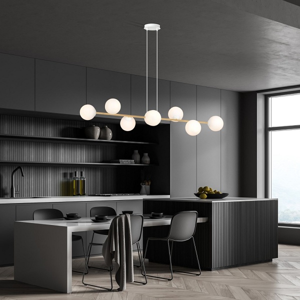 Lampa wisząca GRAVITY 8  WH GOLD