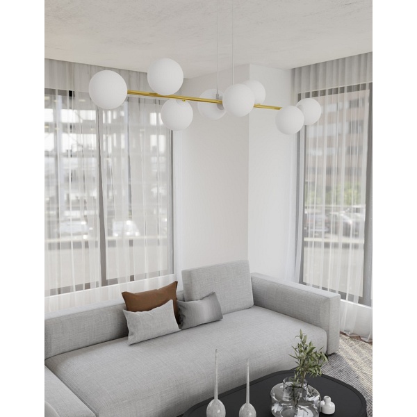 Lampa wisząca GRAVITY 8  WH GOLD