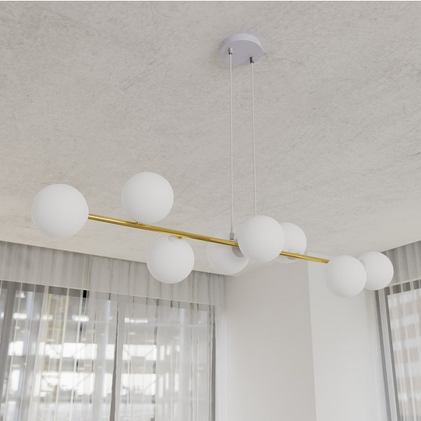 Lampa wisząca GRAVITY 8  WH GOLD