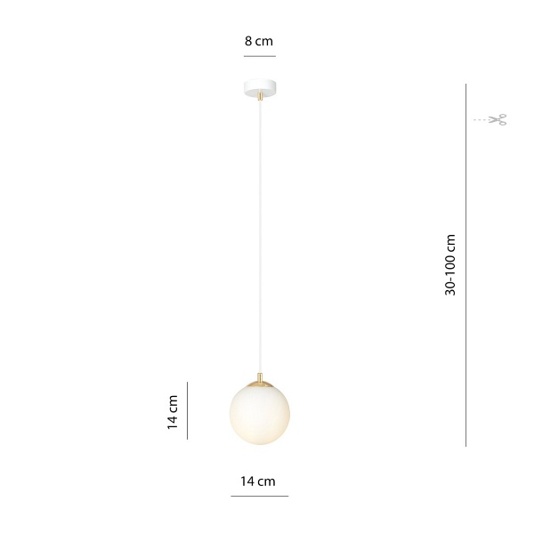 Lampa wisząca ROYAL 1 WH