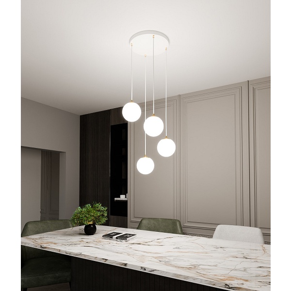 Lampa wisząca ROYAL 4 WH