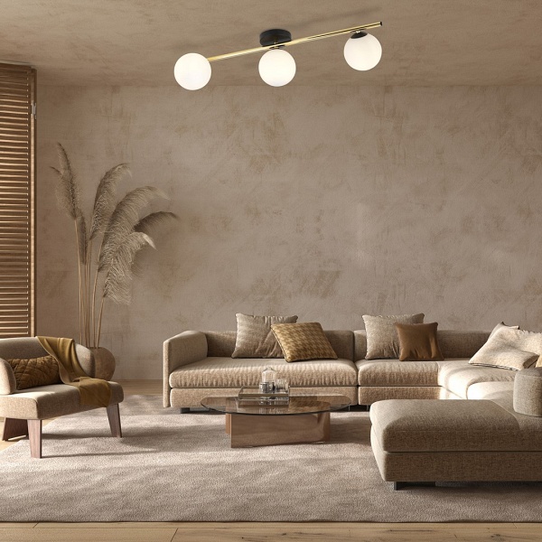 Lampa sufitowa SPLENDI 3 BL OPAL