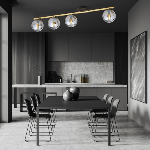 Lampa sufitowa MONZA 4 BL GRAFIT - Emibig