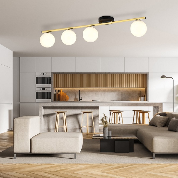 Lampa sufitowa MONZA 4 BL OPAL