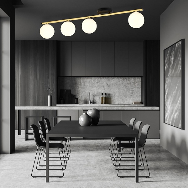 Lampa sufitowa MONZA 4 BL OPAL