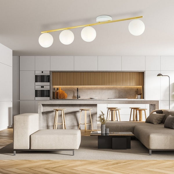 Lampa sufitowa MONZA 4 WH OPAL - Emibig