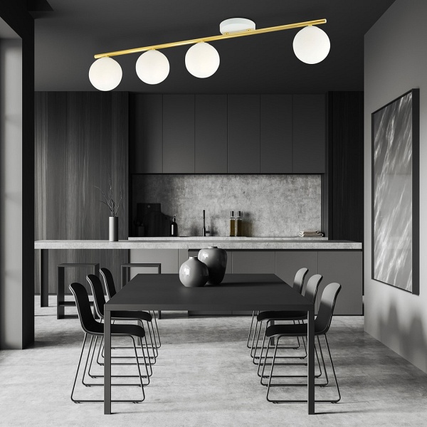 Lampa sufitowa MONZA 4 WH OPAL - Emibig