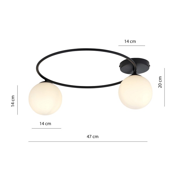 Lampa sufitowa SOPRA 2 BL OPAL