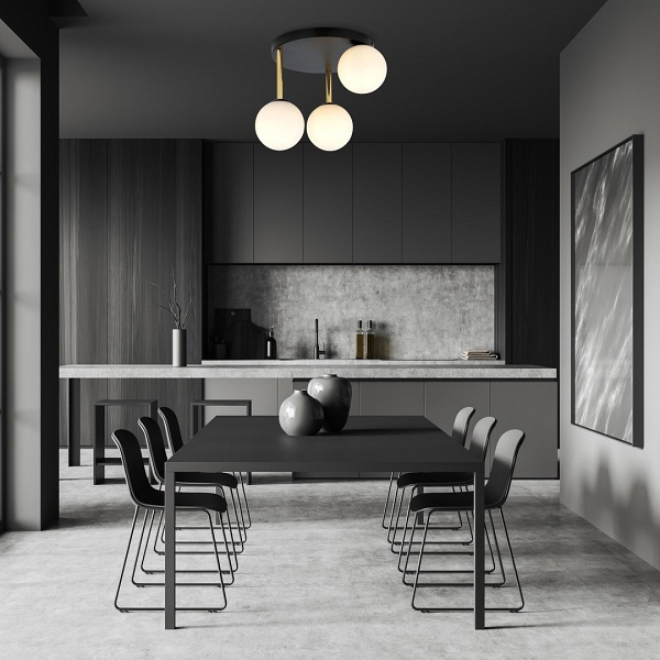 Lampa sufitowa DOLCE 3 BL OPAL