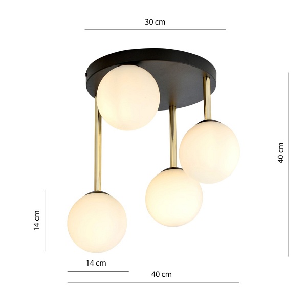 Lampa sufitowa DOLCE 4 BL OPAL