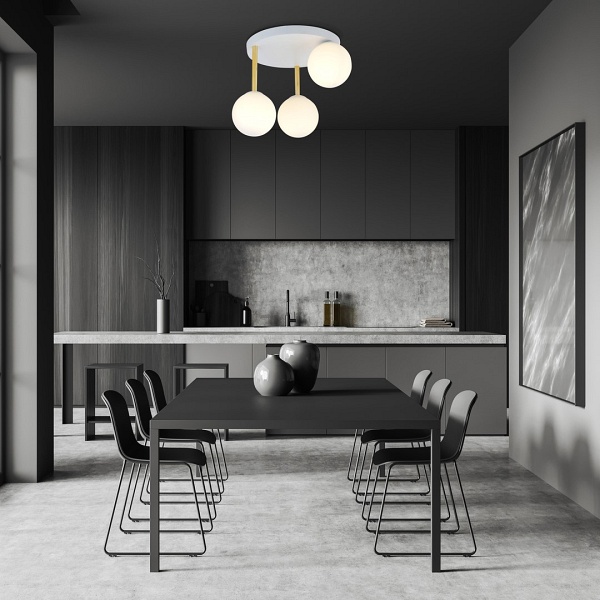 Lampa sufitowa DOLCE 3 WH OPAL