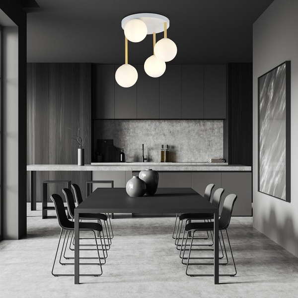 Lampa sufitowa DOLCE 4 WH OPAL