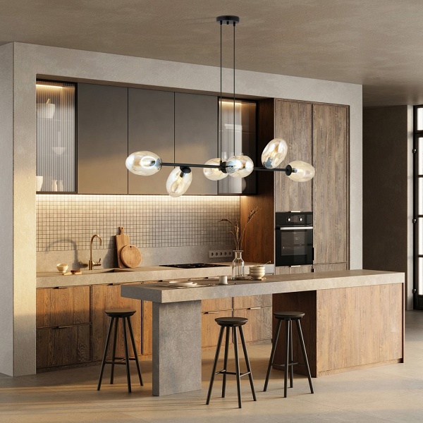 Lampa sufitowa PANDORA 6 BL MIODOWY