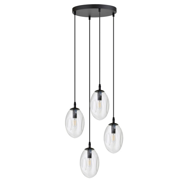 Lampa sufitowa ASTRAL 4 BL PREMIUM TRANSPARENT - Emibig
