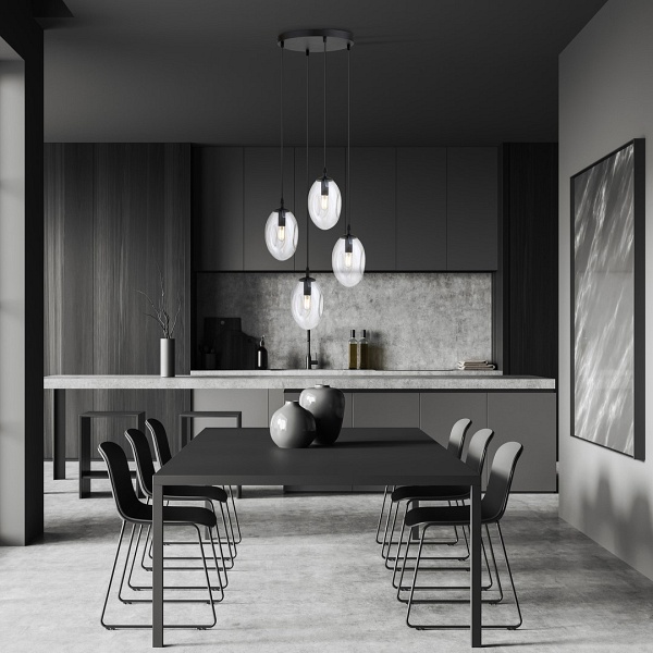 Lampa sufitowa ASTRAL 4 BL PREMIUM TRANSPARENT