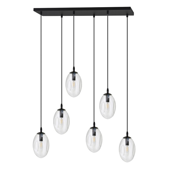 Lampa sufitowa ASTRAL 6 BL TRANSPARENT - Emibig