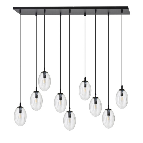 Lampa sufitowa ASTRAL 9 BL TRANSPARENT - Emibig