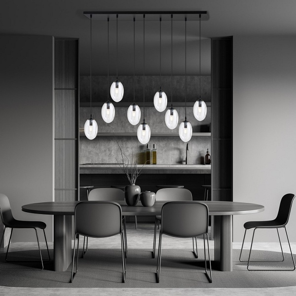 Lampa sufitowa ASTRAL 9 BL TRANSPARENT