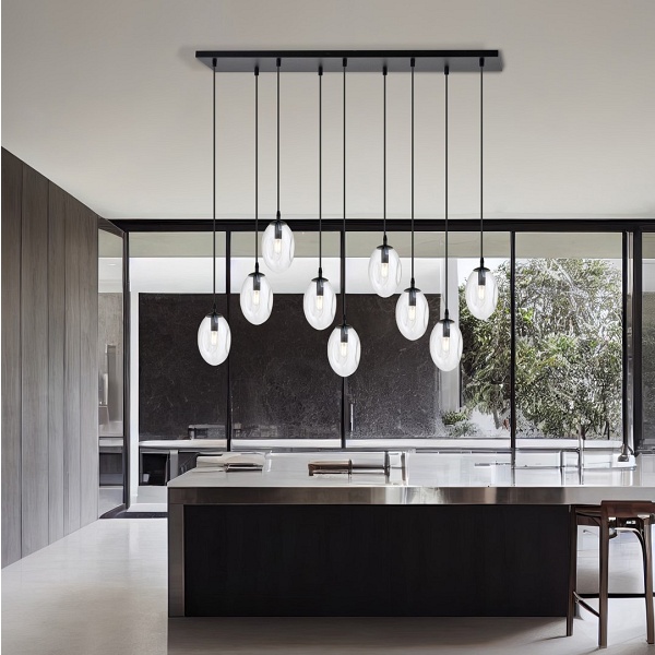 Lampa sufitowa ASTRAL 9 BL TRANSPARENT