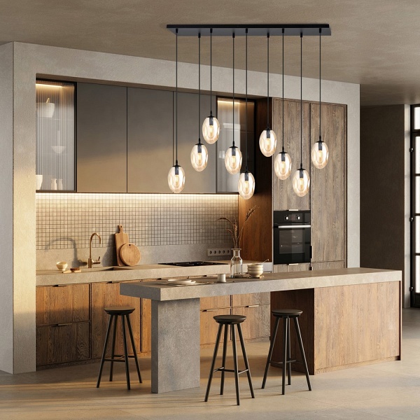 Lampa sufitowa ASTRAL 9 BL MIODOWY