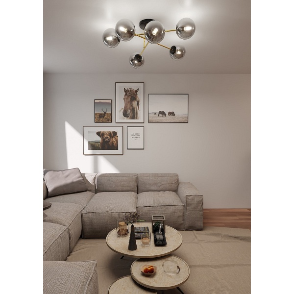 Lampa sufitowa MAGNUM 6 BL GRAFIT